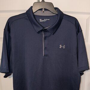 Under Armour Blue HeatGear Loose Fit Polo Shirt - Mens XXL